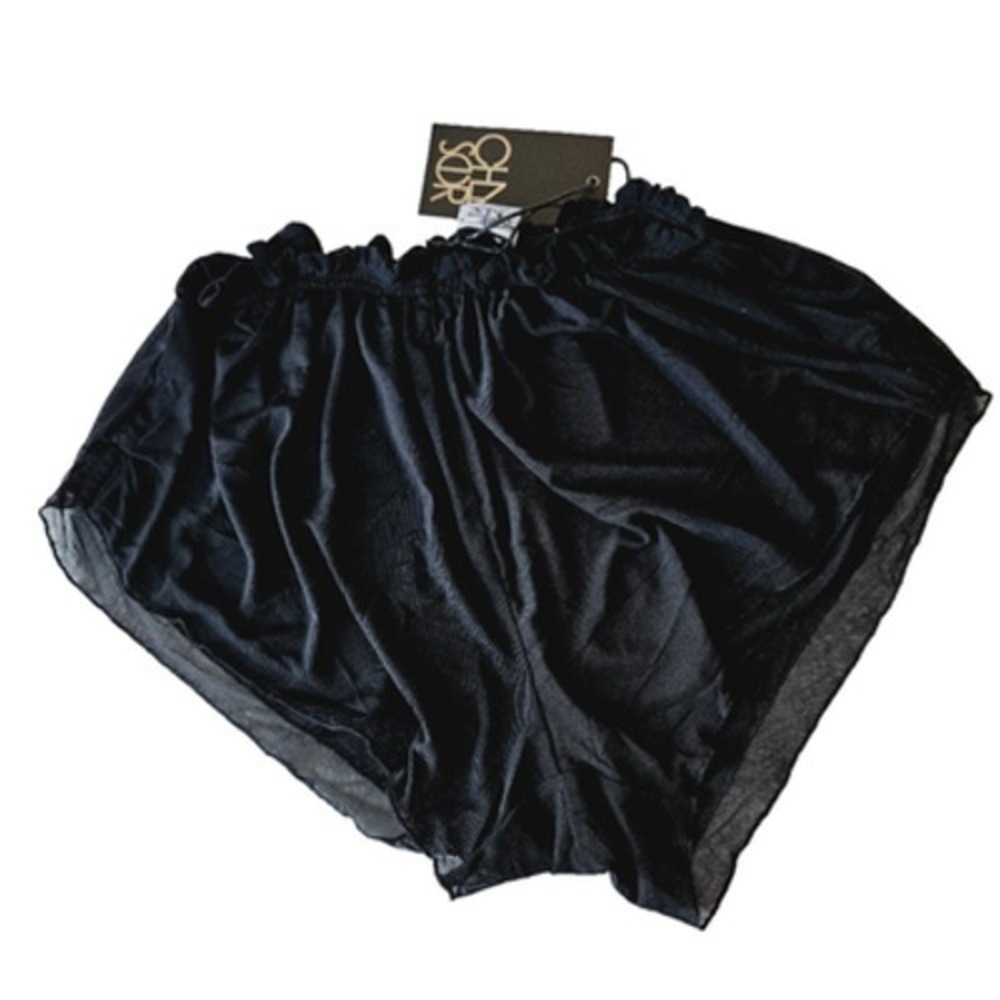 Chaser Black Mesh Lounge Shorts Women's Medium Festival Goth
